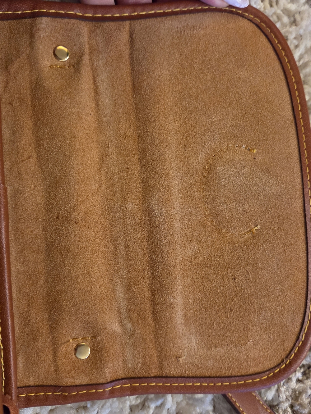 Vintage Dooney & Bourke Brown Pebbled Leather Crossbody Bag - Picture 7 of 9